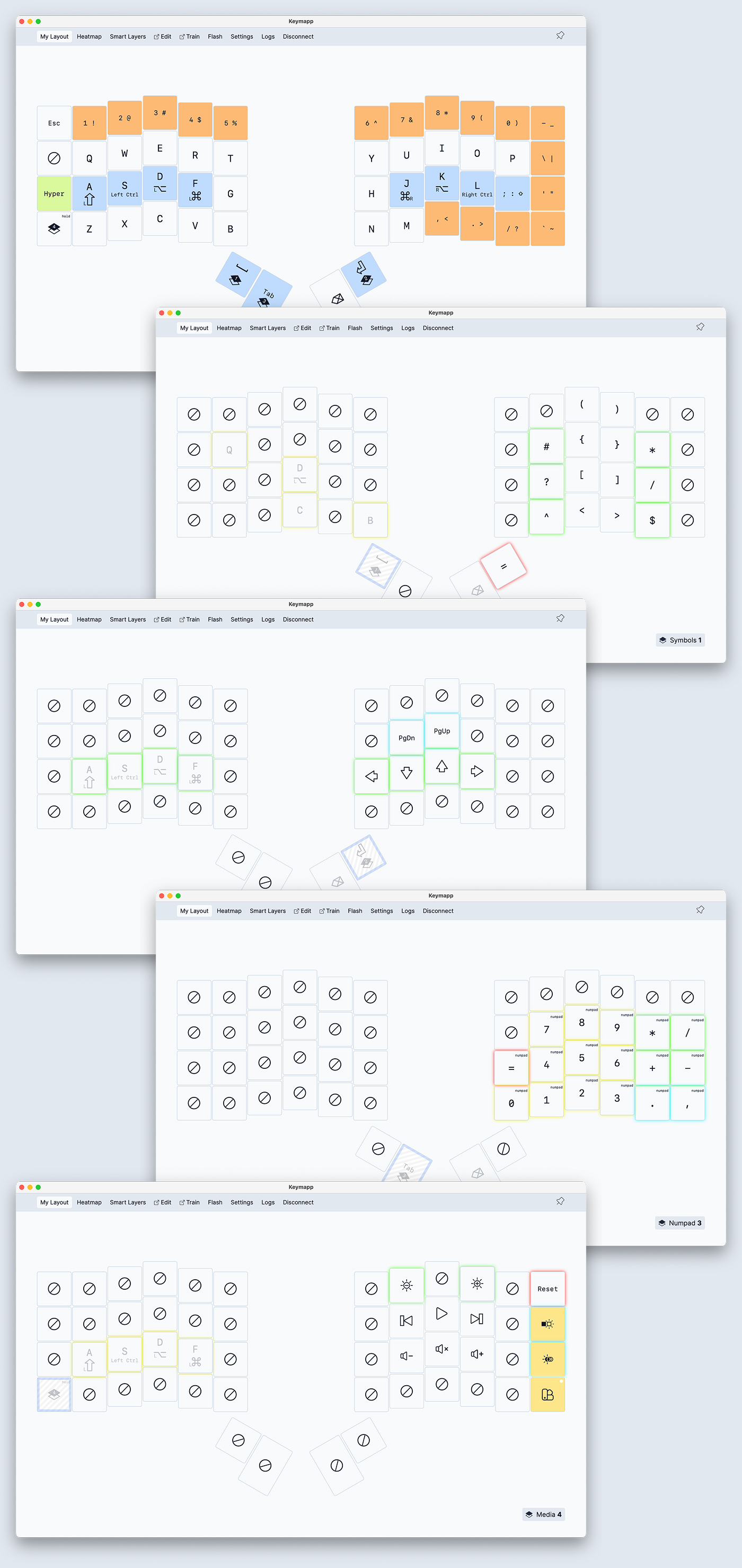 My layouts from day 17
