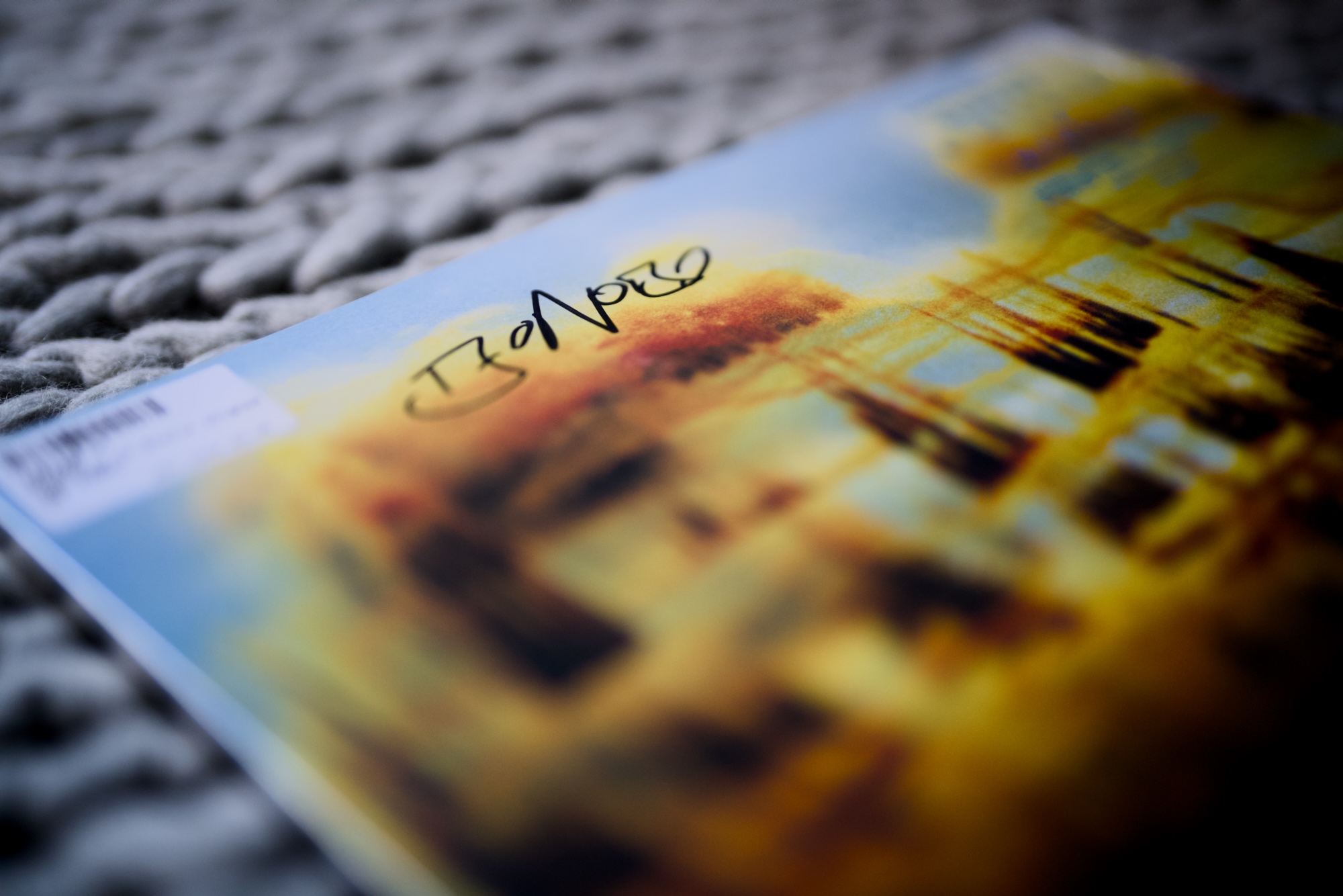 Bonobo “Distance in Static” cover signed by Bonobo